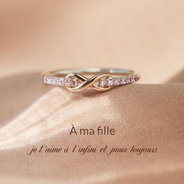 Bague Éternelle "À ma Fille, Je t'Aime pour Toujours™
