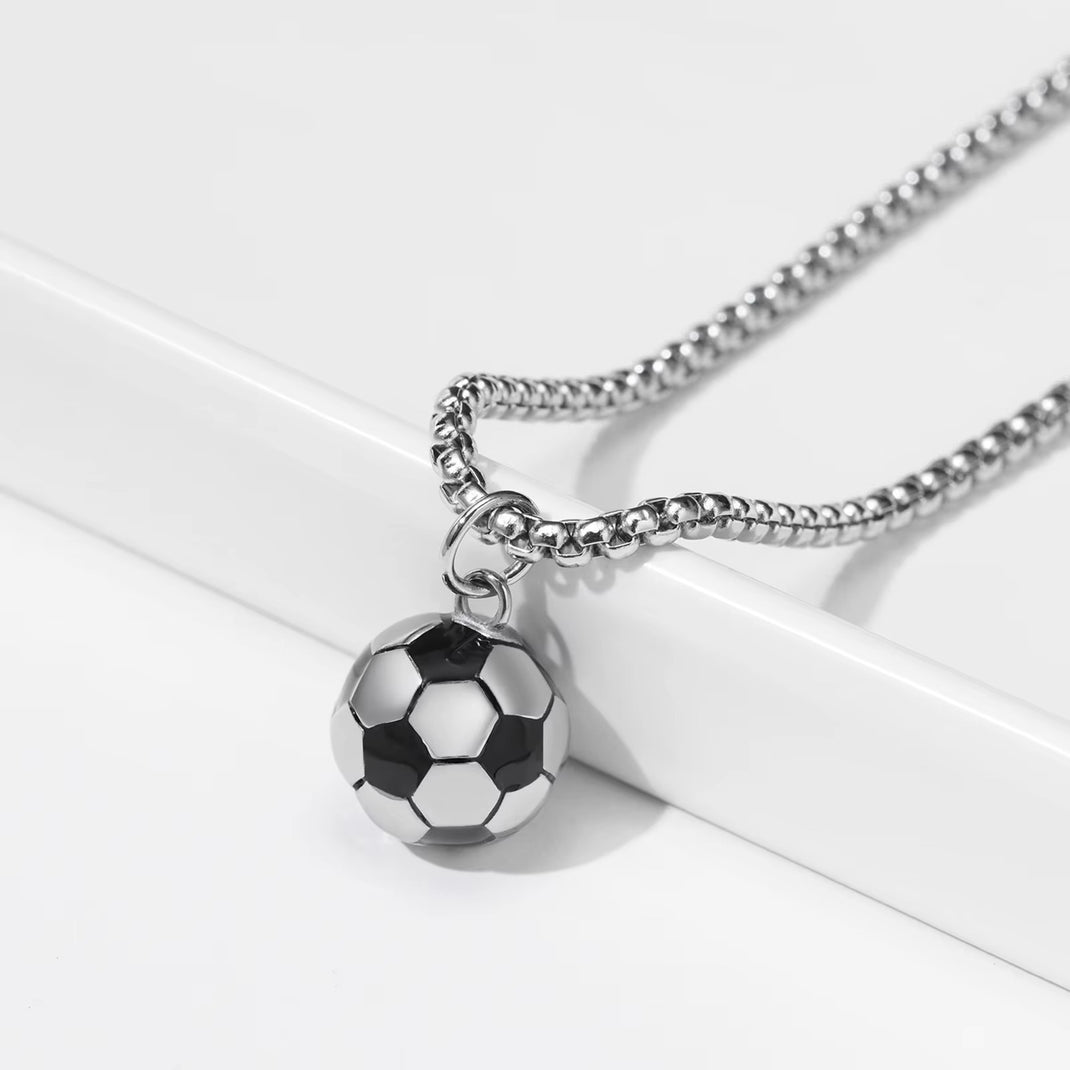 GoalBoy™ Collier balón de fútbol con dedicatoria "A mi hijo"