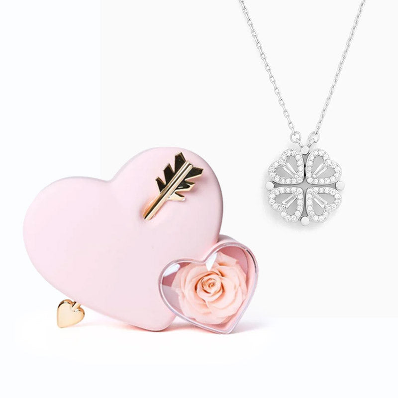 Coffret Amour Éternel & Collier - "Cœur Porte-Bonheur"