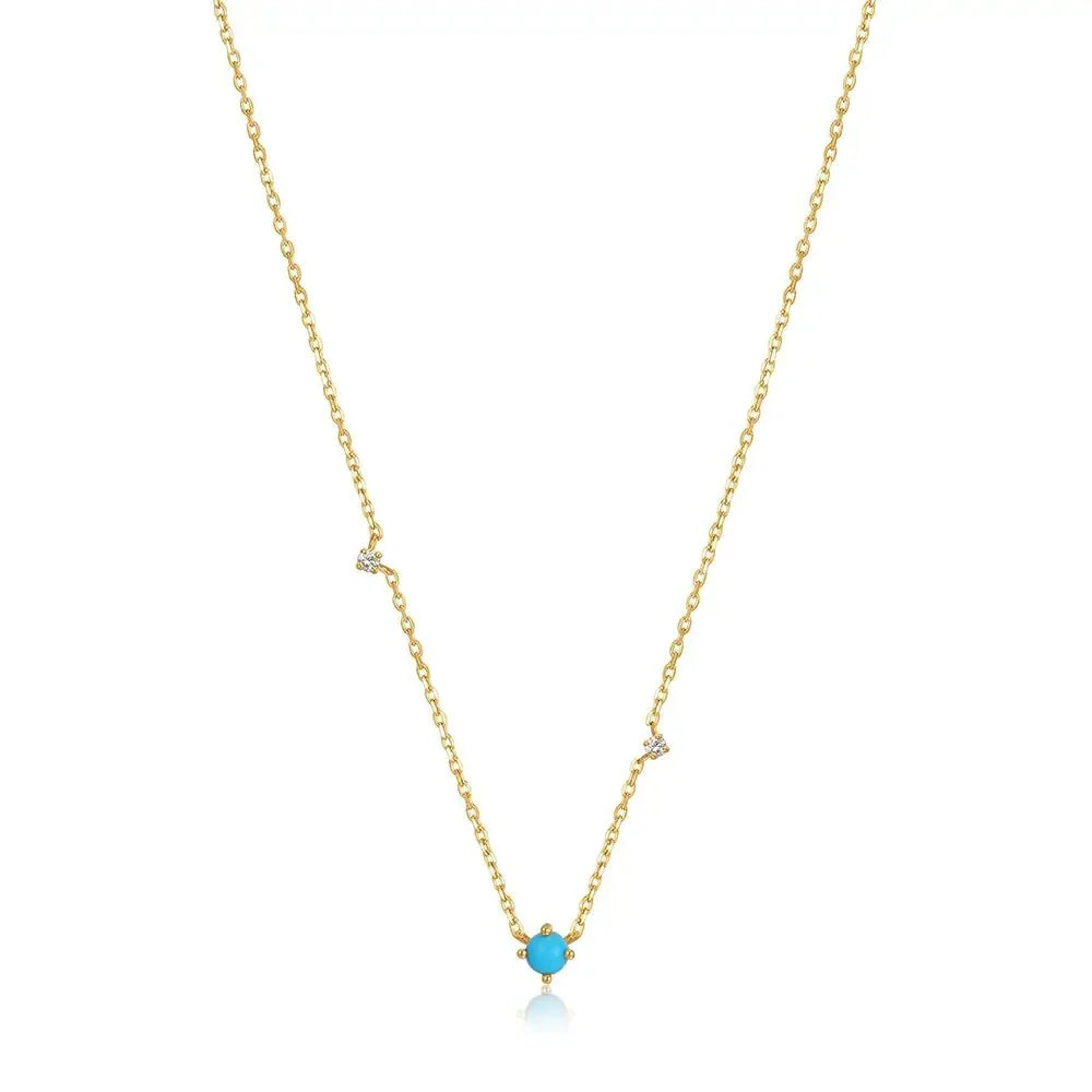 Collier Élégance en Perles Turquoise Éblouissant