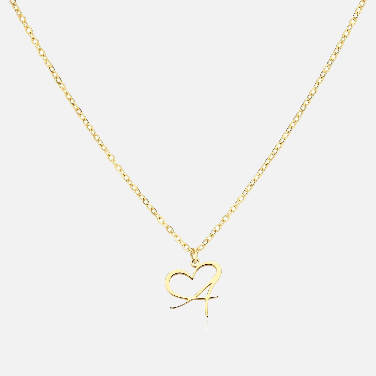 Collier Prénom Personnalisé en Cursive avec Pendentif en Cœur