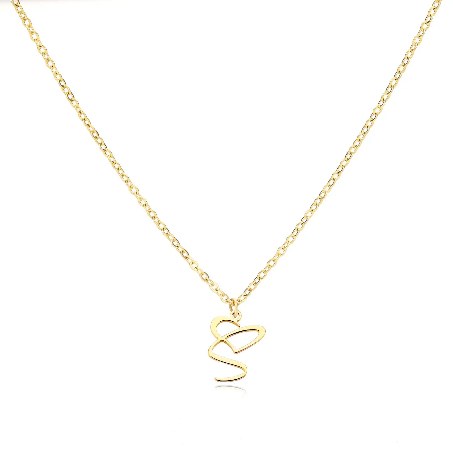 Collier Prénom Personnalisé en Cursive avec Pendentif en Cœur