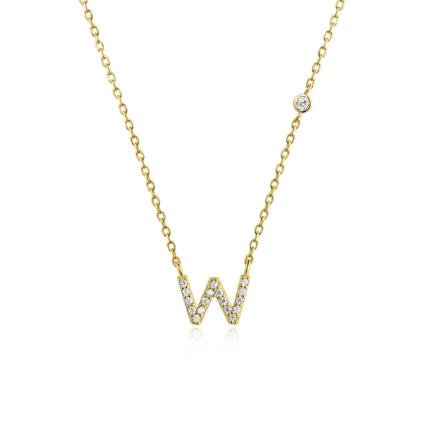 Collar colgante en letras inspirado en la piedra encantadora