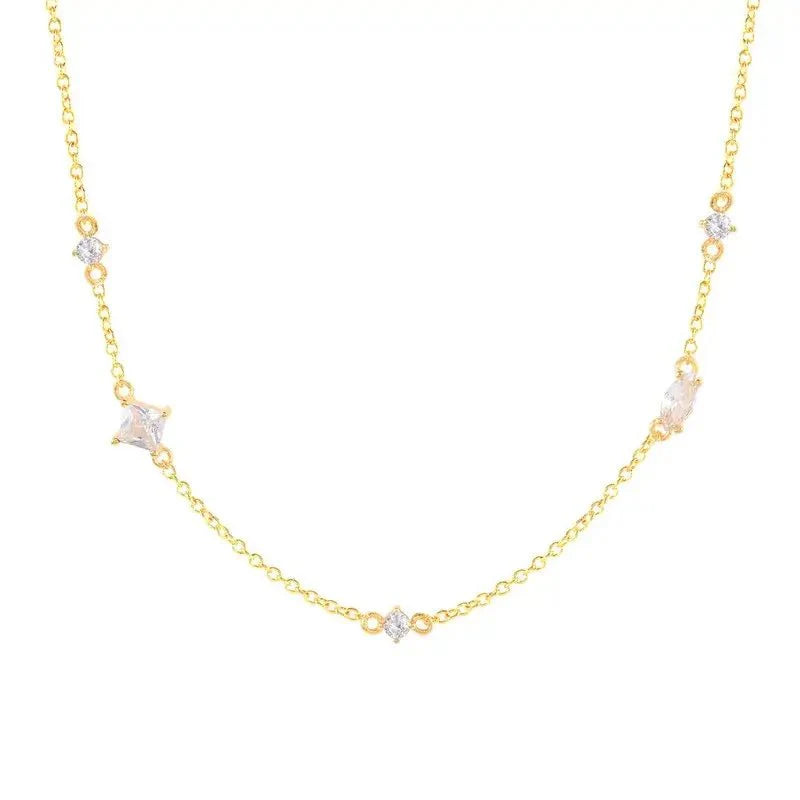 Collier en pierres précieuses mélangées vibrantes