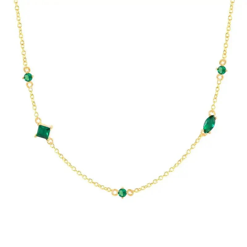 Collier en pierres précieuses mélangées vibrantes