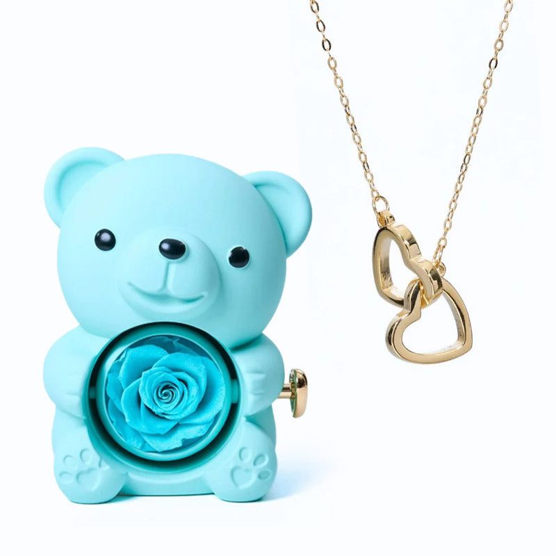 Cofre Oso & Collar Corazón Personalizado