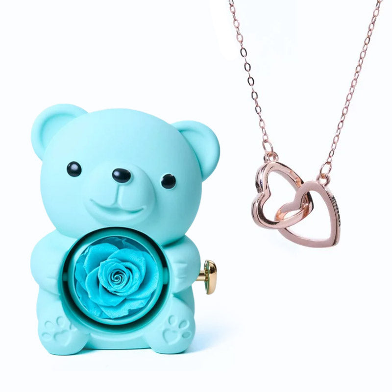 Cofre Oso & Collar Corazón Personalizado