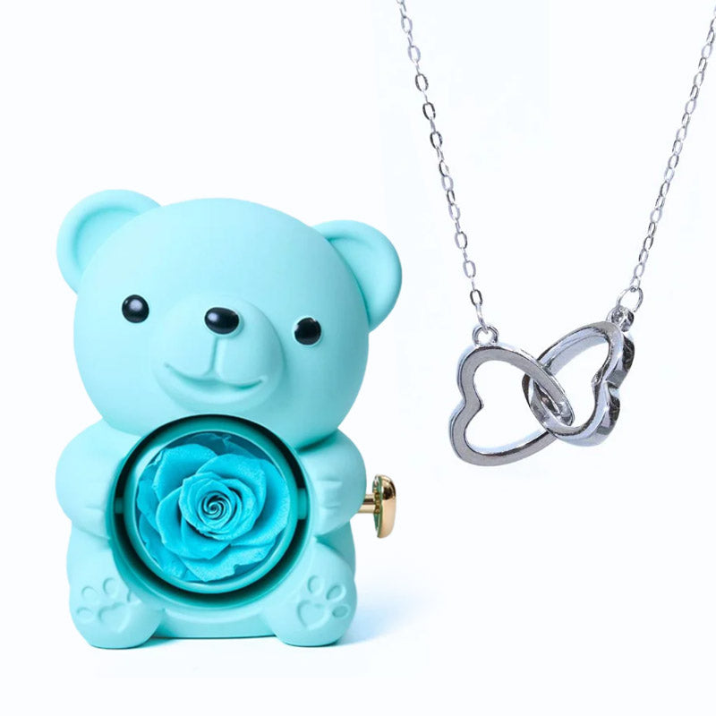 Cofre Oso & Collar Corazón Personalizado