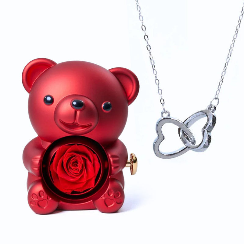 Cofre Oso & Collar Corazón Personalizado