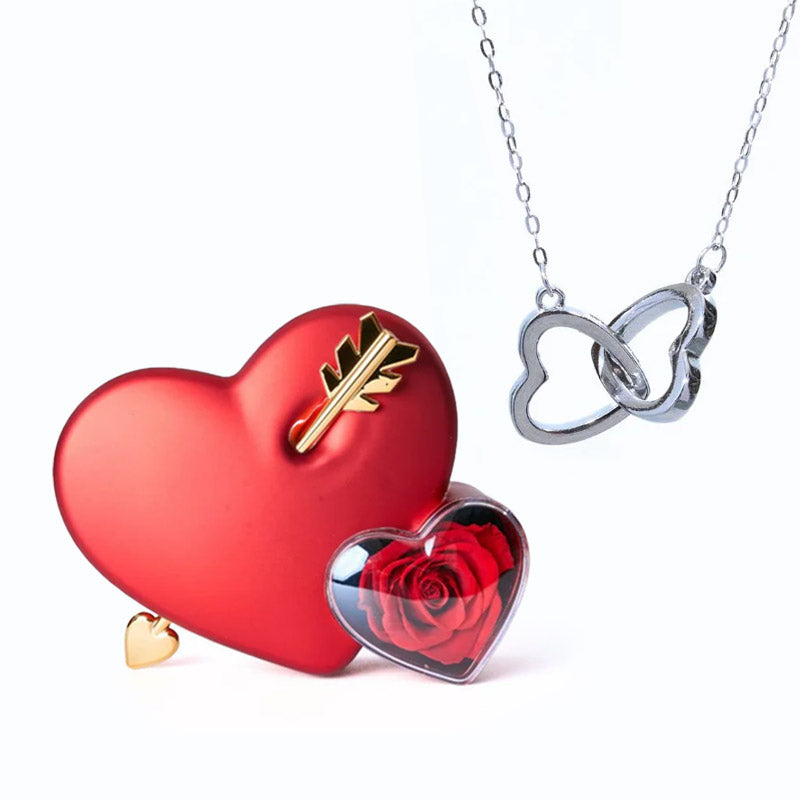 Cofre Amor Eterno & Collar Corazón Personalizado
