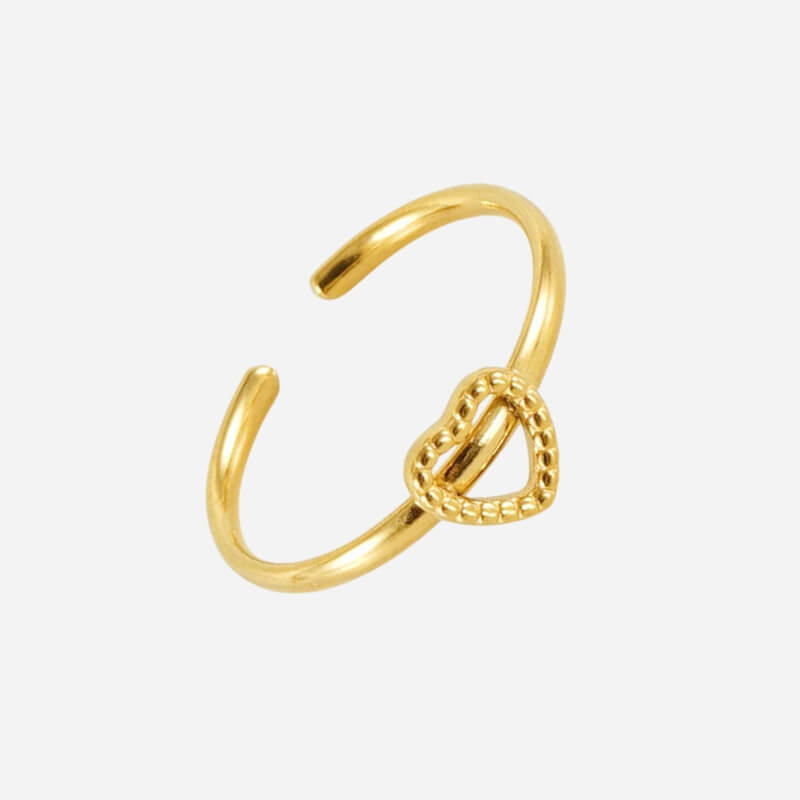 Bague Élégante en Forme de Cœur
