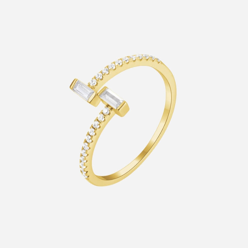 Bague Sofia à Double Pierre, Élégamment Conçue