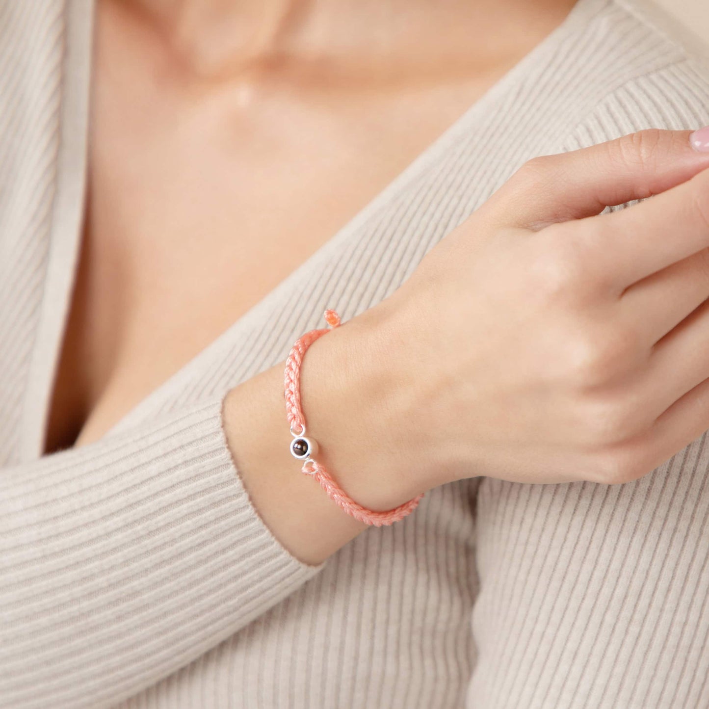 Bracelet Tressé - Projection Photo Personnalisé