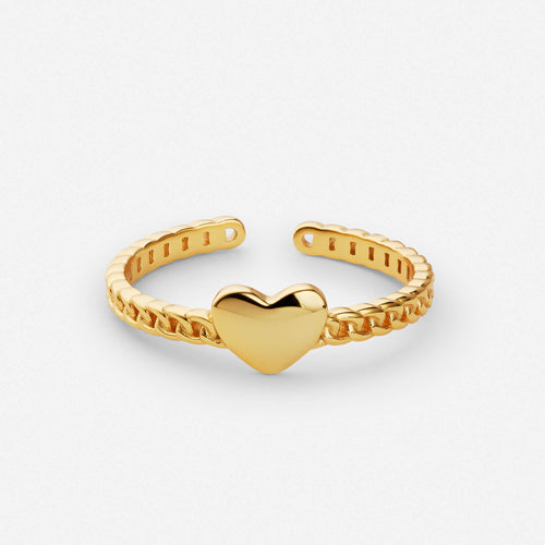 Anillo Encantador en Lazos de Corazón