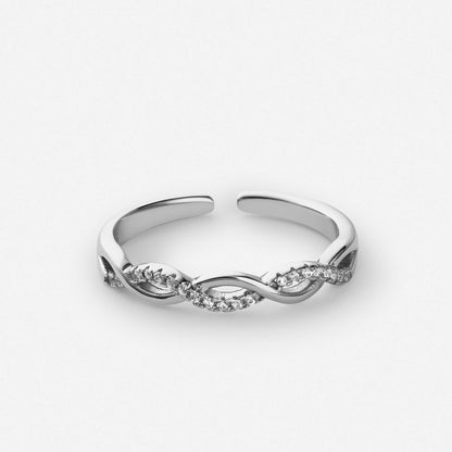 Anillo Onda Elegante con Diseño Flotante